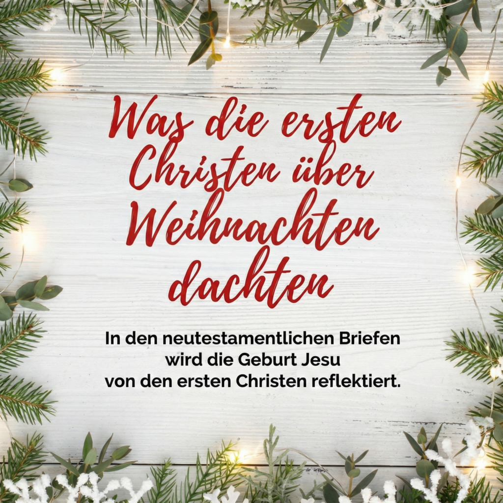 Was die ersten Christen über Weihnachten dachten